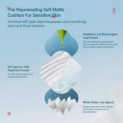 FLORASIS Flawless Jade Breathable Longwear Cushion Foundation (N25 Rippling Lotus)