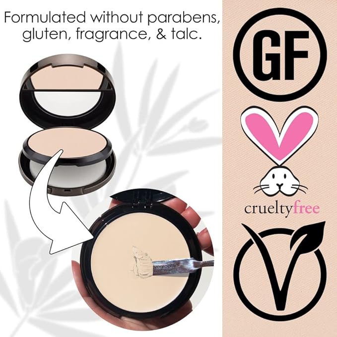 Bodyography Anti Aging Face Powder (Medium): Matte Oil-Free Salon Foundation Powder Makeup w/ Vitamin E, C & Antioxidants | Gluten-Free, Cruelty-Free, Paraben-Free
