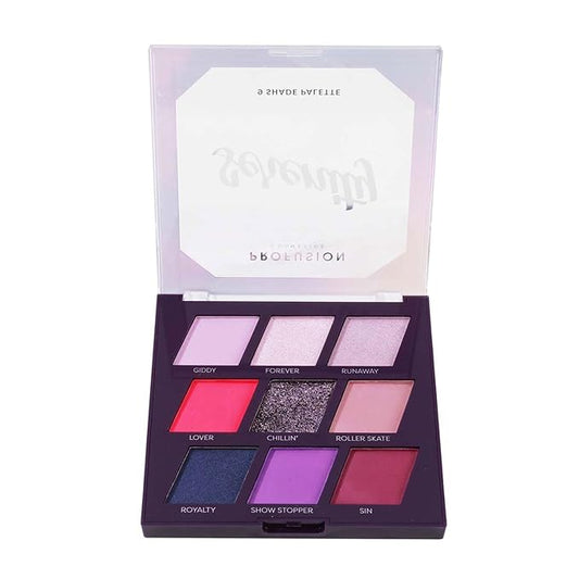Profusion Cosmetics 9 Shade Pigmented Eyeshadow Palette, Vibrant Matte and Shimmer Colors for Versatile Eye Makeup, Get Glamorous Eyecatching Looks