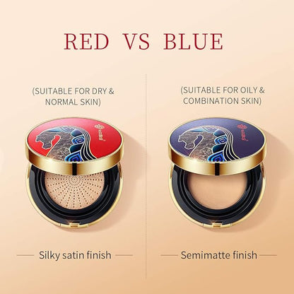 ZEESEA [Palace Identity] Liquid Foundation Makeup, Cushion Foundation BB Cream, Skincare Ingredients, Long Lasting and High Coverage Cushion Compact, Light Beige