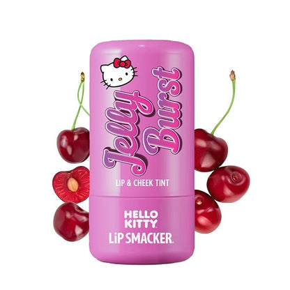 Lip Smacker Hello Kitty So Jelly Lip & Cheek Tint, Moisturizing Sheer & Buildable Color, Fun Bouncy Jelly Texture, Sweet Cherry Flavor - Cherry