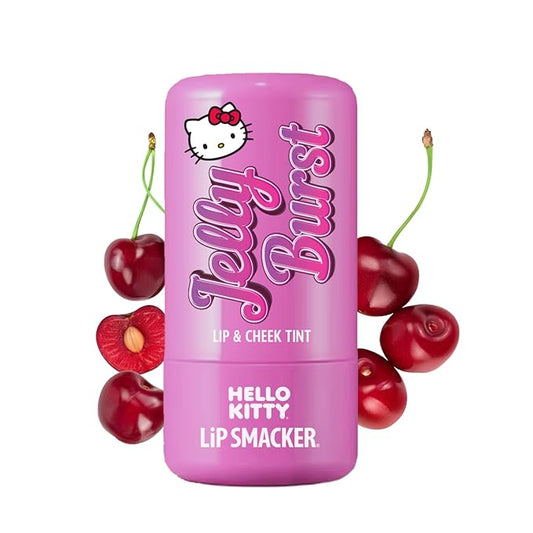 Lip Smacker Hello Kitty So Jelly Lip & Cheek Tint, Moisturizing Sheer & Buildable Color, Fun Bouncy Jelly Texture, Sweet Cherry Flavor - Cherry