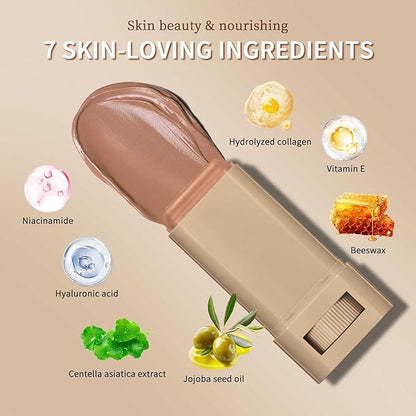 Beauty Balm Serum Boosted Skin Tint Concealer, Brightens, Hydrates, Conceale & Smooths Full Coverage Concealer Balm, Even Skin Tone Portable Moisturizing Essence Stick (# 06, 0.63 oz)