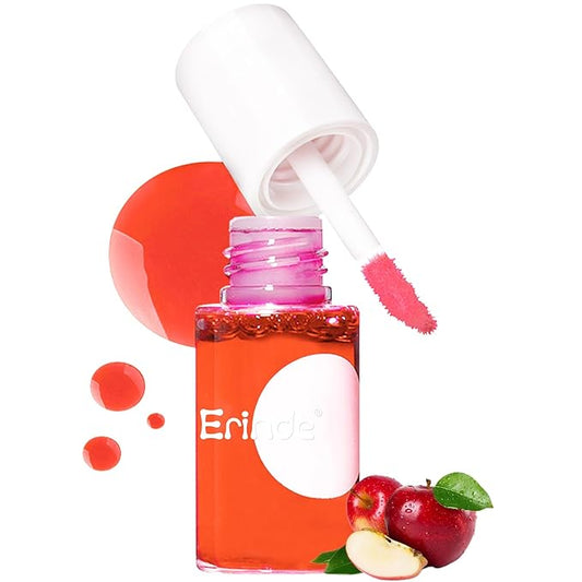 Erinde Water Lip Tint Stain, Mini Liquid Lipstick, Long Lasting Waterproof Lip & Cheek Stain, Non-Stick Cup Korean Lip Gloss, Lightweight, Transfer-Proof, Matte Finish Travel Size Lip Makeup