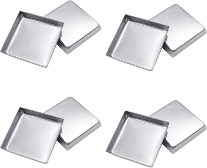 20 Pieces Empty 26 mm Square Metal Pans Cosmetic Eyeshadow Blush Lipstick Organizer for Magnetic Makeup Palette (Height 5 mm)