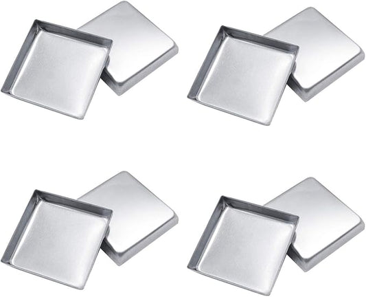 20 Pieces Empty 26 mm Square Metal Pans Cosmetic Eyeshadow Blush Lipstick Organizer for Magnetic Makeup Palette (Height 5 mm)