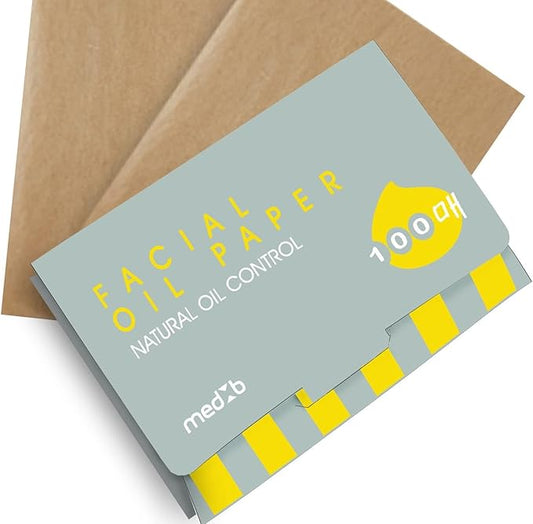 Natural Hemp Oil Blotting Paper | Korean Skincare | Absorbs Excess Sebum & Controls Shine | 100 Sheets, Large Size | Gentle on Skin, No Irritation