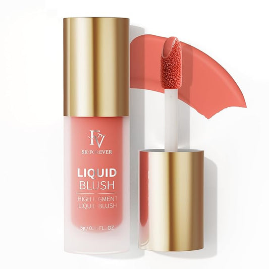 FV Liquid Blush, Long Lasting Buildable Cream Cheek Tint with High-Pigment Color, Weightless Blendable Formula for Natural Dewy Finish (Alice)