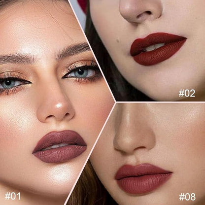 Kaely 3Pcs Matte Velvet Lip Liner Pencils Retractable for Shaping & Sculpting Lips, Lip Pencils for Women Long Lasting Waterproof Rich Lip Colors Liner Crayon Lipstick delineador de labios 01&02&08