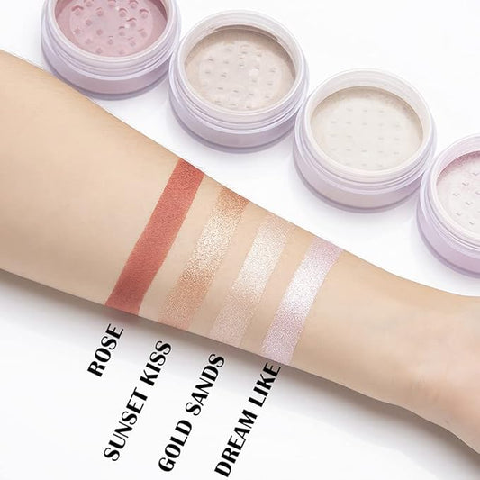 Shimmer Loose Highlighter Powder and Matte blush