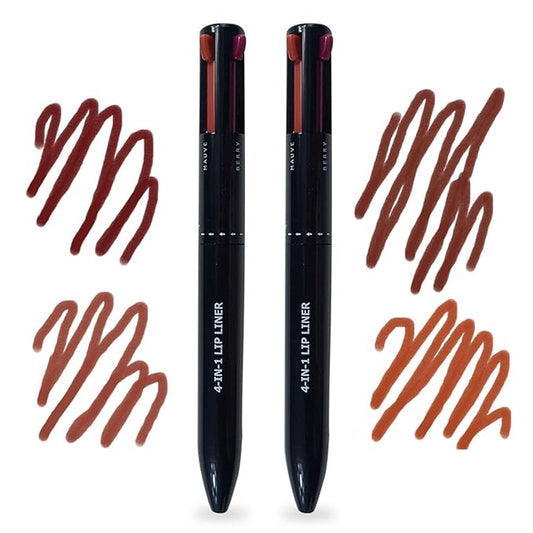 Magic 4 in 1 Makeup Pen - Pop Up 4 Colors Berry/Mocha/Nude Pink/Mauve Lip Liner, Spot Pen - Travel Makeup Design - Versatile Shades