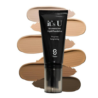 Sistar it's U Skin Perfecting Liquid Foundation Medium Coverage Buildable Weightless Longwearing Blendable 35 g / 1.23 oz. (Nude)