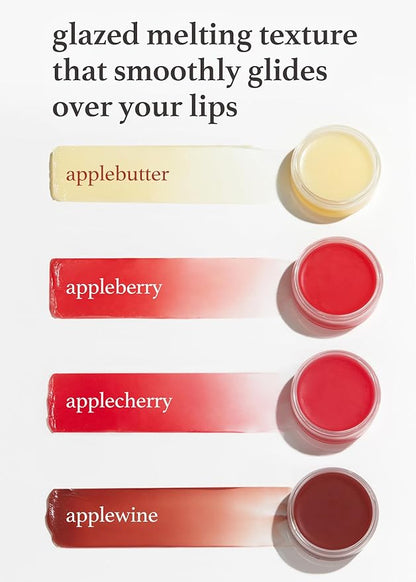 NOONI Korean Vegan Lip Oil - Applecherry, 0.12 Fl Oz + Appleberry Korean Lip Tinting Butter, 42 oz. Bundle