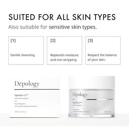 depology Opuntia-c™ Relief Cleansing Balm (3.4 fl Oz) | Moisturizing Makeup Remover | Gently Makeup Remove Blam | Korean Skin Care