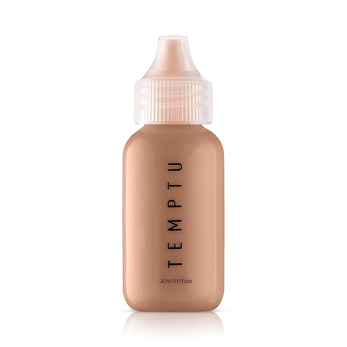 TEMPTU S/B Silicone-Based Airbrush Foundation: Professional Long-Wear Liquid Makeup, Sheer To Full Coverage For A Hydrated, Healthy-Looking Glow & Luminous, Dewy Finish On All Skin Types, 006 Toffee, 1 Fl Oz