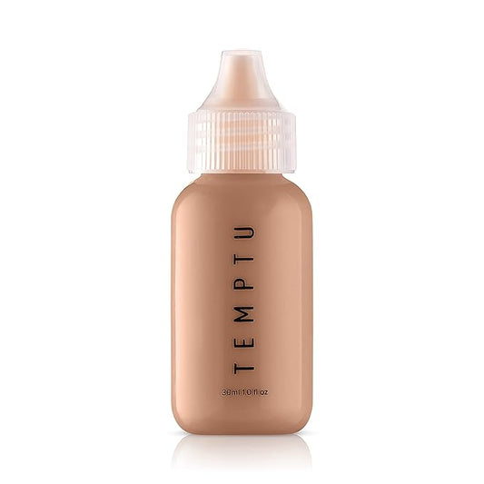 TEMPTU S/B Silicone-Based Airbrush Foundation: Professional Long-Wear Liquid Makeup, Sheer To Full Coverage For A Hydrated, Healthy-Looking Glow & Luminous, Dewy Finish On All Skin Types, 006 Toffee, 1 Fl Oz