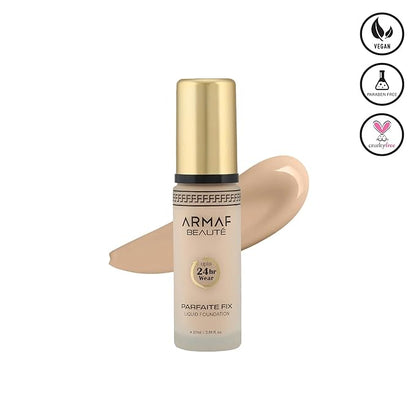 Armaf Beauté Parfaite Fix Liquid Foundation Makeup: Full Coverage Liquid Foundation | Water Resistant, Lasts Up To 24 Hours | 27 ml/0.91 fl. Oz | Fair