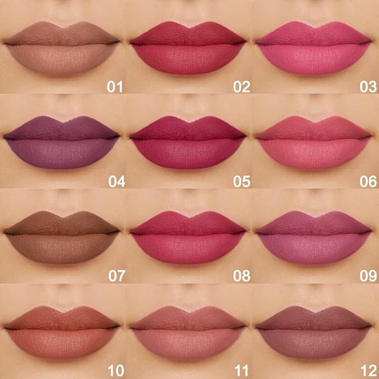 12 Pcs Natural Nude Brown Beige Colors Lip Liner Lipstick Pencils Set for Daily Makeup,Easy to Apply & Remove,Waterproof (set13)