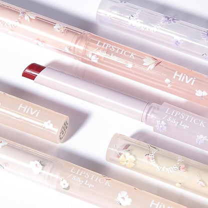 Petansy Florette Jelly Lipstick Set 4 Colors Ultra Hydrating Lip Balm Lip Gloss Lip Tinted Stain Smooth Glossy Effect for Girls & Women