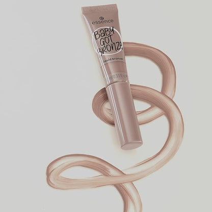 essence | Baby Got Bronze Liquid Bronzer | Lightweight, Buildable, Natural Finish with Sponge Applicator| Vegan & Cruelty Free (10 | Sweet Shadows)
