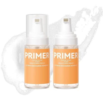 Hydrating Face Prime, Cloud Glow Foam Prime For Flawless, Smooth Skin, Mousse Foam Base, Blur + Pore Minimize+ Fine Lines,Moisturizing & Smoothing Primer With Sodium Hyaluronate