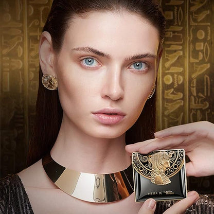 ZEESEA Pressed Powder The British Museum Egypt Series Long Lasting Oil Control Facial Finishing Brighten Setting Powder Multi-use Foundation (#01 Ivory White)