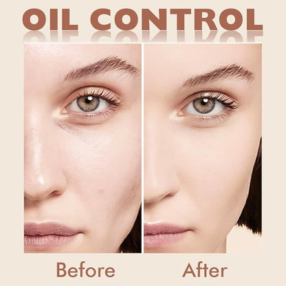 Oil Control Matte Perfection Face Powder Compact For Women, Matte Smooth Flawless Setting Powder Makeup, Polvo Compacto De Maquillaje, Waterproof Long Lasting, 0.35Oz, (10 Porcelain, 1)