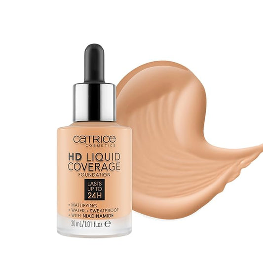 Catrice | HD Foundation 37 & Prime & Fine Dewy Glow Spray Bundle | Full Coverage Makeup | Vegan & Cruelty Free