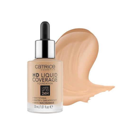 Catrice | HD Foundation 32 & Prime & Fine Dewy Glow Spray Bundle | Full Coverage Makeup | Vegan & Cruelty Free