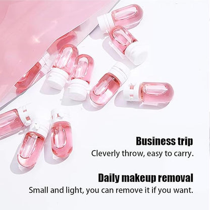 Natural Makeup Remover OLI,Makeup Remover Oil Mini and Gentle Cleansing Remover Oil for All Skin Types-Nourishing and Gentle,Individually Packaged -Travel-Friendly(Rose 20 Pcs)