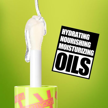 FOCALLURE Lip Oil,Moisturizing,Hydrating Lip Gloss,Transparent Toot Lip Glow Oil,Shiny Glossy Finish,Non-Sticky,Long Lasting,Tinted Lip Balm for Dry Lips and Lip Care,Splash Pool