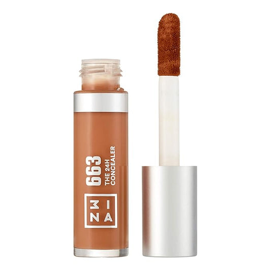 3INA The 24H Concealer 663 - Brightening, Color Correcting Concealer for a Natural, Poreless Finish - Lightweight, Buildable, Creamy Formula - Thick Applicator for a Smooth, Easy Blend - 0.15 oz