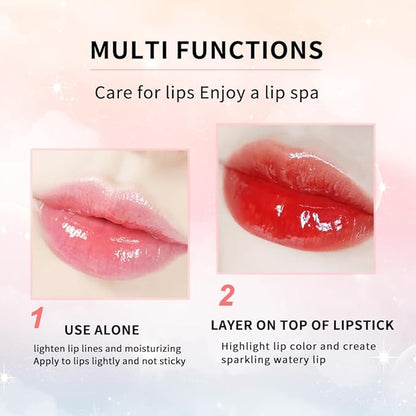Lip Tint Stain, Lip Glosses, Moisturizing Lip Stain, Lip Tint, Skin Tint, Lip-Plumping, Non-sticky, Long Lasting Lip Makeup (Apple)