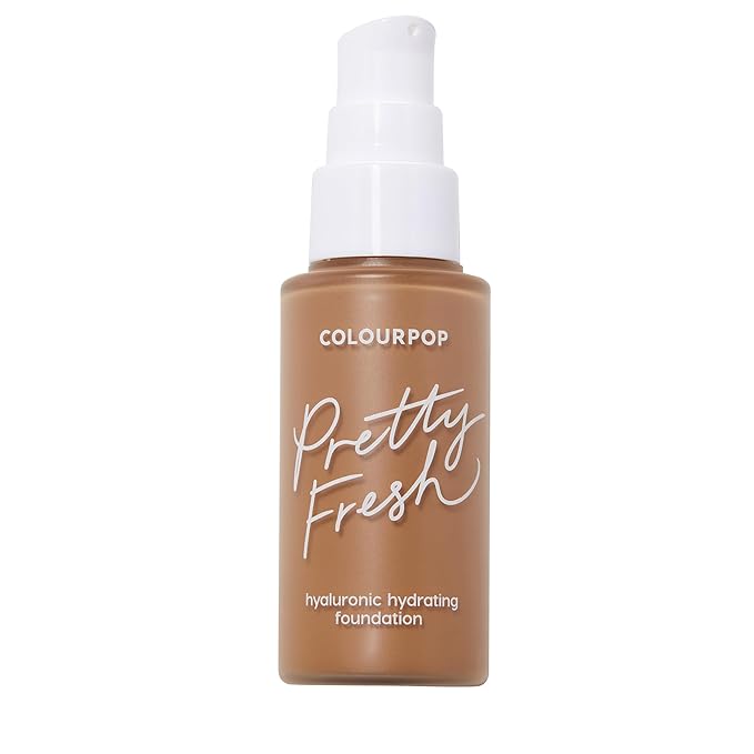 ColourPop Pretty Fresh Liquid Foundation - Hydrating Foundation with Medium, Buildable Coverage & a Natural Finish - Enriched with Hyaluronic Acid & Coconut Water - Dark 157W (1 oz)
