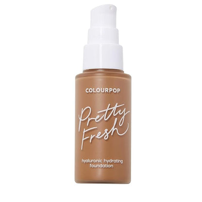 ColourPop Pretty Fresh Liquid Foundation - Hydrating Foundation with Medium, Buildable Coverage & a Natural Finish - Enriched with Hyaluronic Acid & Coconut Water - Dark 157W (1 oz)