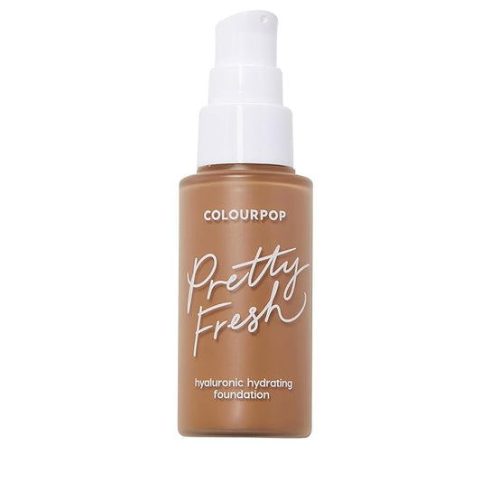 ColourPop Pretty Fresh Liquid Foundation - Hydrating Foundation with Medium, Buildable Coverage & a Natural Finish - Enriched with Hyaluronic Acid & Coconut Water - Dark 157W (1 oz)