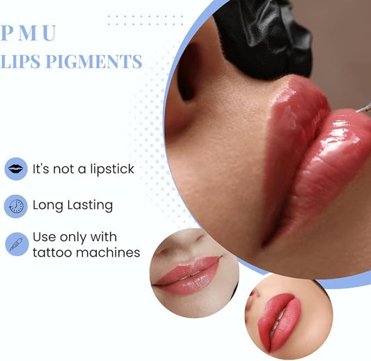All in Beauty Professional Lip Pigment, Pigments for Permanent Make-Up, Lip Blushing Pigments for Permanent Lip Color, Vegan to Enhance Lips Color (Sweet Pink)