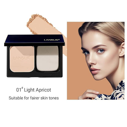 Face Powder-Matte Pressed Powder, Lightweight, Blurs Imperfections and Pores, Longwear Sets Makeup, Suitable for Use on The Go (01 LIGHT, 0.42oz)