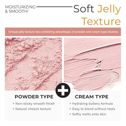 A'PIEU Juicy-Pang Jelly Blusher [CR01] (0.17 oz) - Soft Touch Cheek Color with Creamy Powdery Texture for Natural Dewy-Finish, No Fall-Out.