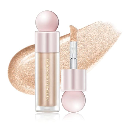 Liquid Highlighter Makeup, Natural Silky Shimmer Finish Liquid Face Highlighter, Highly Pigmented, Lightweight, Blendable, Soft Cream Highlighter For Face (#02 Champagne Shimmer)