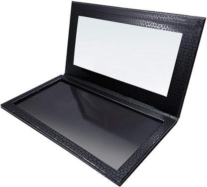 Allwon Magnetic Palette Empty Eyeshadow Makeup Palette with Shatterproof Mirror for Eyeshadow Lipstick Blush Powder (Black)
