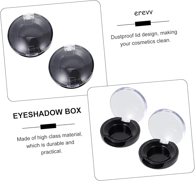 8pcs Eye Shadow Blank Empty Case - DIY Makeup Palette With Pans for Blush and Eyeshadow - Mini Plastic Travel Box With Cover