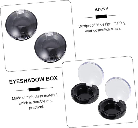 8pcs Eye Shadow Blank Empty Case - DIY Makeup Palette With Pans for Blush and Eyeshadow - Mini Plastic Travel Box With Cover