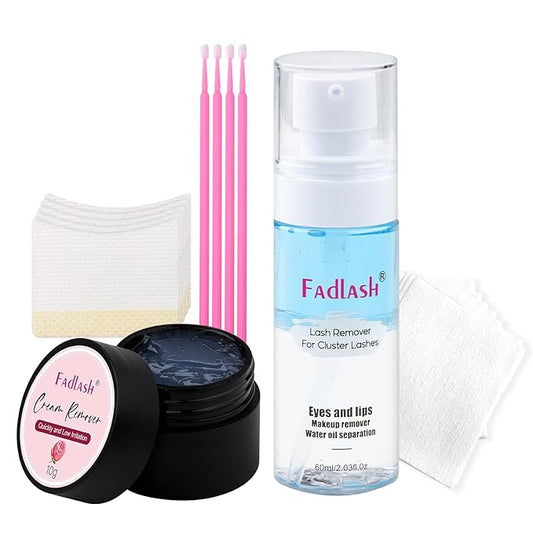 Eyelash Extension Remover 10g Lash Extension Remover Dissolves Powerful and 60ML Eyelash Extension Remover Gentle Soothing Cluster Lash Extension Remover