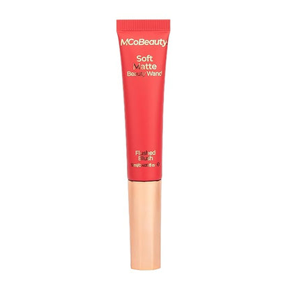 MCoBeauty Soft Matte Beauty Wand, Flushed Blush, Velvety Finish of Buildable Color, Vegan, Cruelty Free Cosmetics