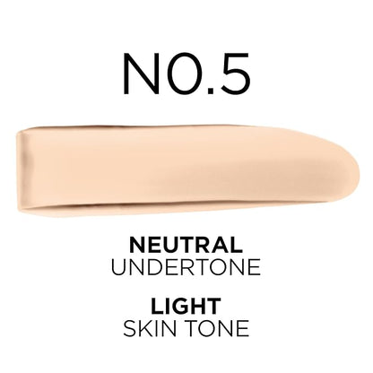 L'Oreal Paris True Match Super-Blendable Foundation, Medium Coverage Liquid Foundation Makeup, N0.5, Light, 1 Fl Oz