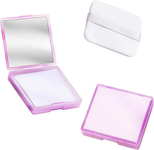 100 Sheets Lavender Oil Blotting Paper Mirror and Puff Sets Include 900 Sheets Refills, Portable Oil Absorbing Paper Sets for Dating, Meeting, Arrangements, Makeup Friendly Oil Control Paper