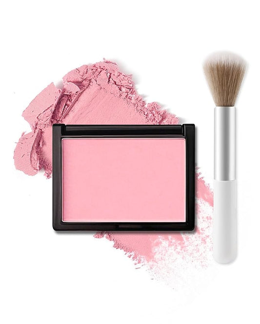 Matte Blush Powder for Cheeks,Contour Blusher Palette with Brush,High Pigment Lightweight Buildable Color, Waterproof Long-lasting Facial Makeup,Mother's Day Gifts for Women Girl-03#Expanded Pink