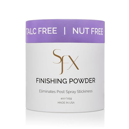 SunFX Post Spray Tan Translucent Finishing Powder | Talc-Free Bronzing & Setting Powder | Lightweight Shimmer Glow Enhancer | Vegan, Non-Comedogenic, Matte Finish | Sunless Tanning (lavender Haze)