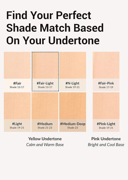 [JUNGSAEMMOOL OFFICIAL] Essential Skin Nuder Cushion (Fair Light) | Refill | Natural Finish | Buildable Coverage | Makeup Artist Brand